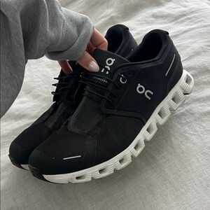 Men’s On Running Black and White Athletic Shoes